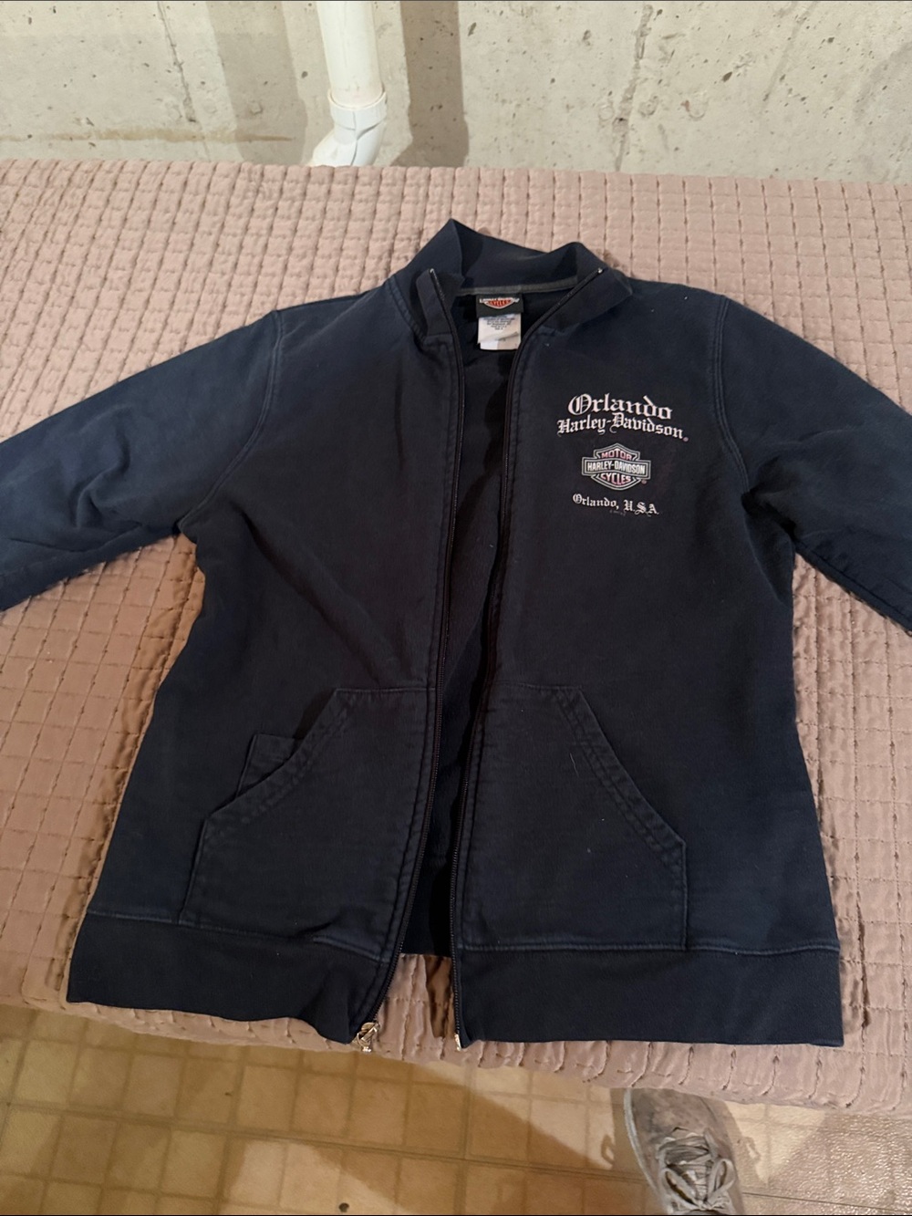 Harley-Davidson Navy Blue Full-Zip Shirt Jacket